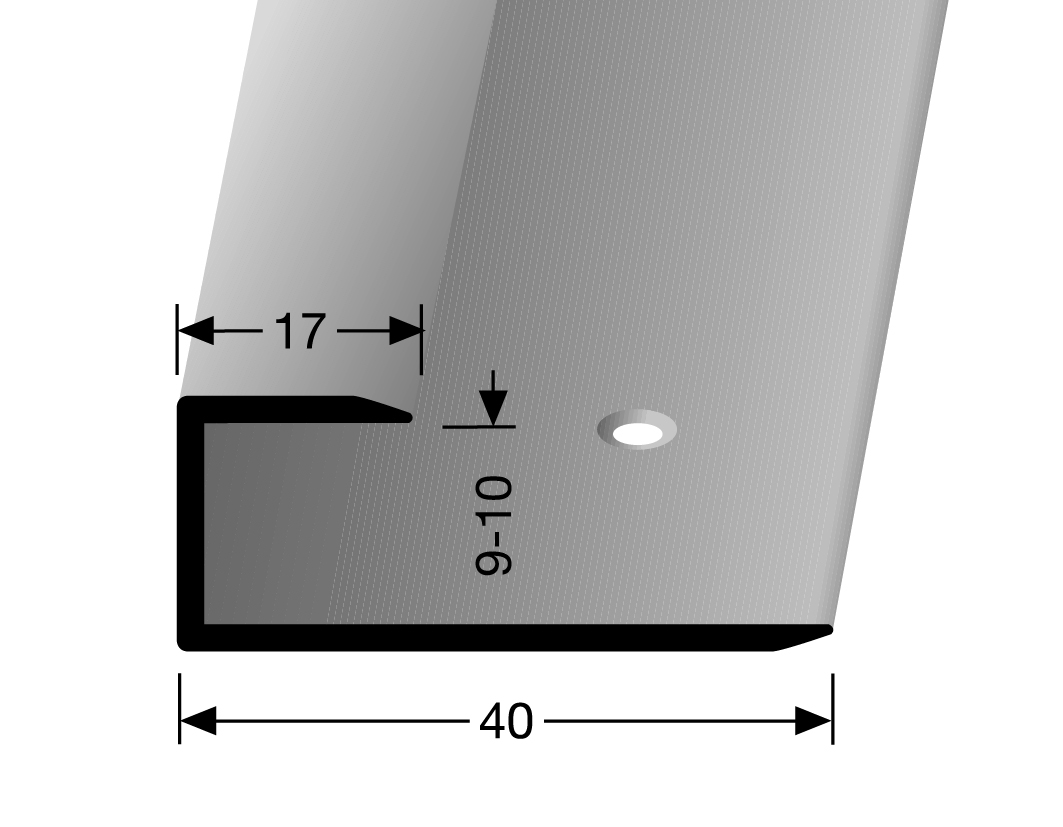 Gleitfugenprofil edelstahl PF 201, 10 mm